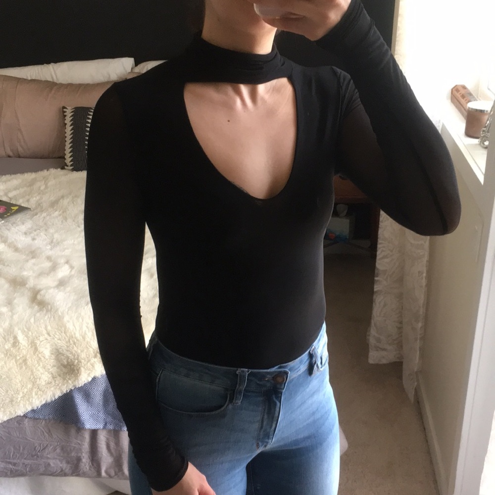 Edgy Long Sleeve Mesh Top